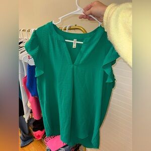 Zenana Green Dressy Women's Top